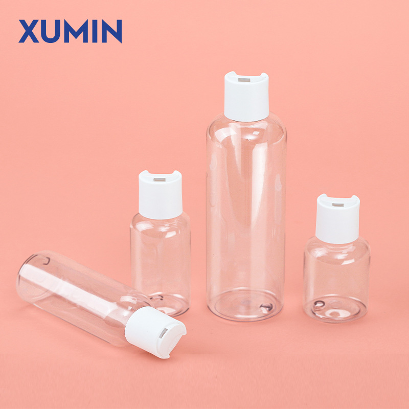 Material de embalaje cosmético al por mayor transparente hombro redondo 50-75ml sub-botella de tóner 100/250ml botella de rocío puro