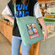 Internet Celebrity Shoulder Crossbody Bag Handheld Canvas Bag Student Harajuku Style Korean-style Ins Cartoon Women's Shopping Bag