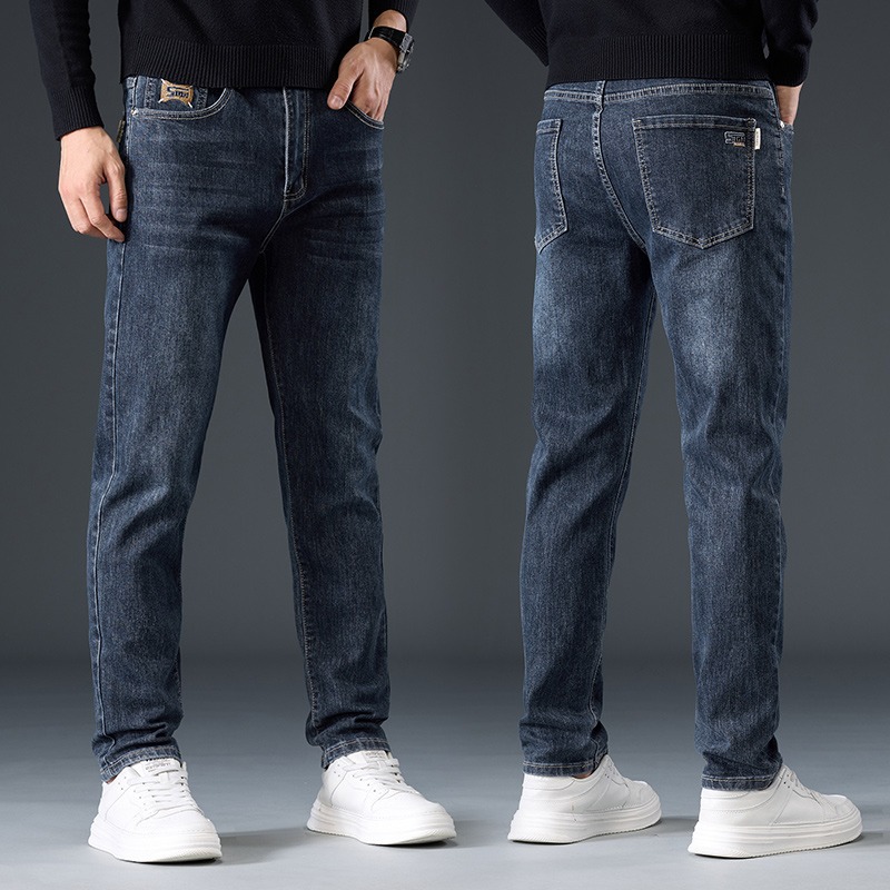 Pantalón de Mezclilla Recto para Hombre de Denim para Uso Diario image 7