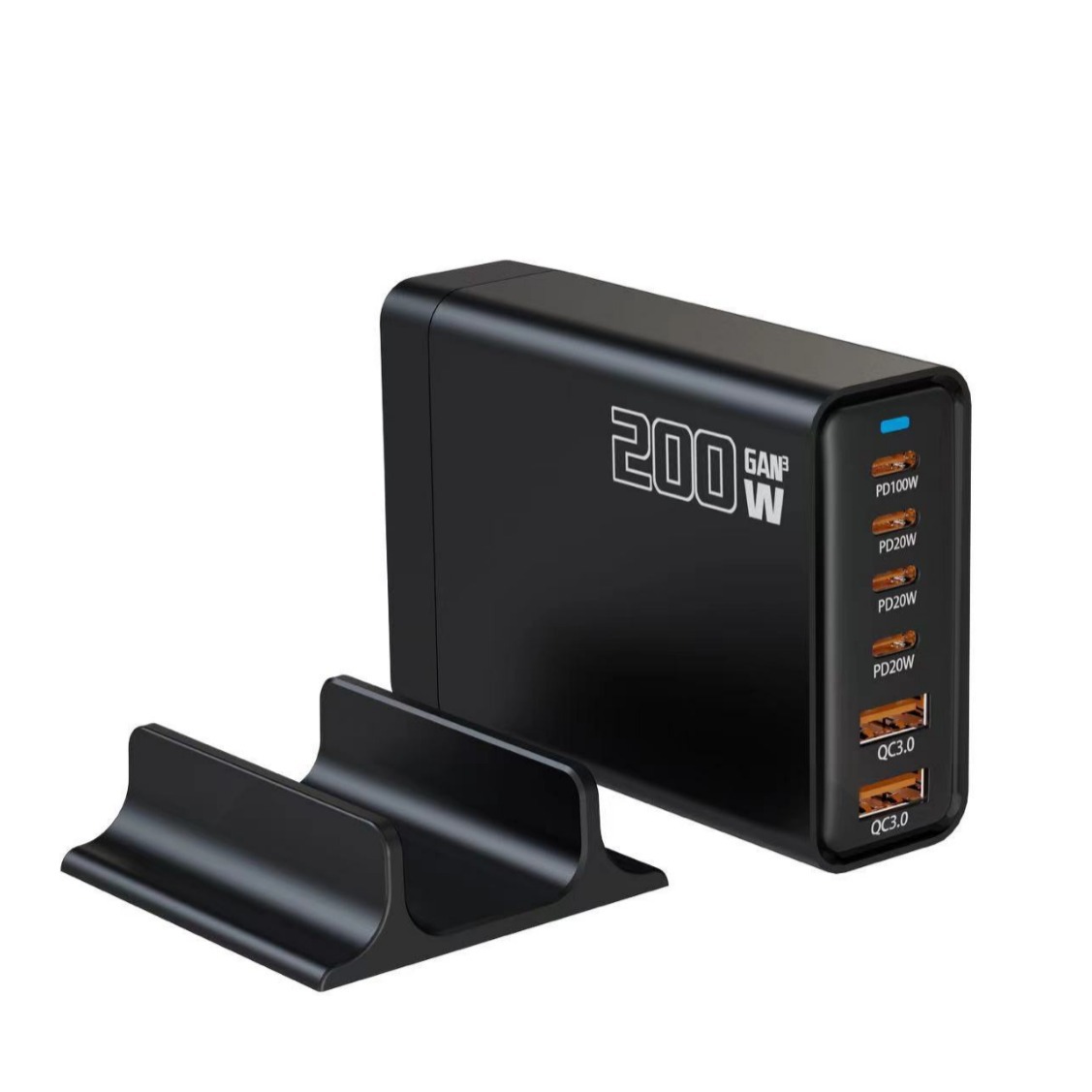 200 ワット窒化ガリウム Gan マルチポート充電器 4C2A デスクトップ充電ステーション PD100W フラッシュ充電多機能アダプタ