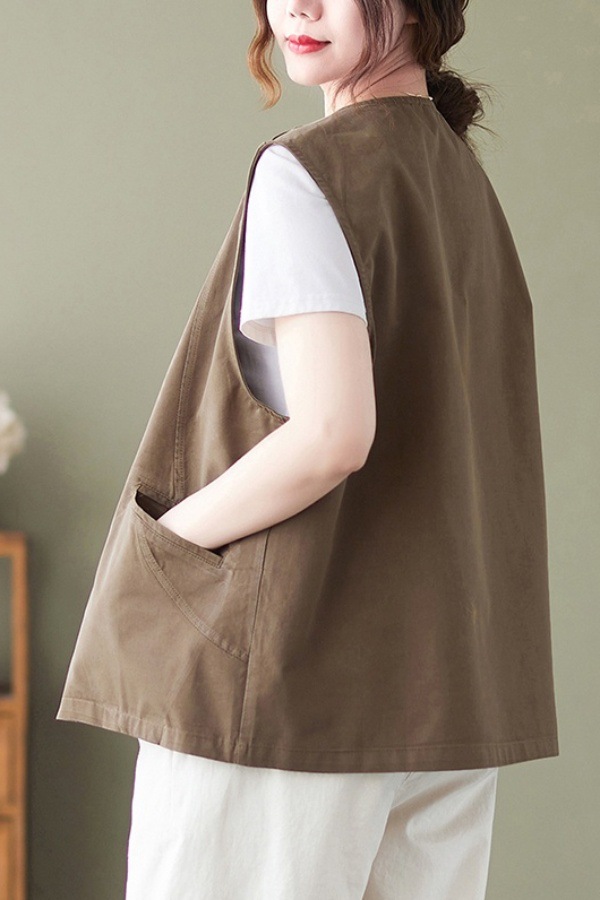 Plus Size Women's Summer 2025 New Style Mother's Age-Reducing Vest Thin Outer Wear Spring & Fall Fat mm Slimming Look Vest Women's Style