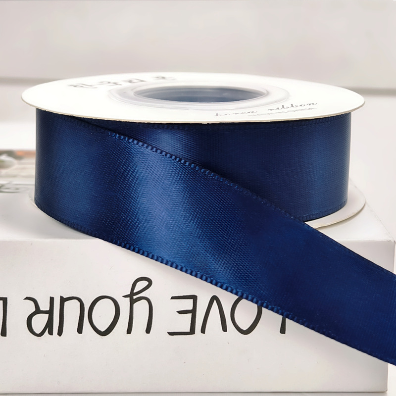 Cinta de pastel de 2,5 cm cinta de decoración de boda al por mayor rosa hecha a mano arco de bricolaje flor cinta de satén