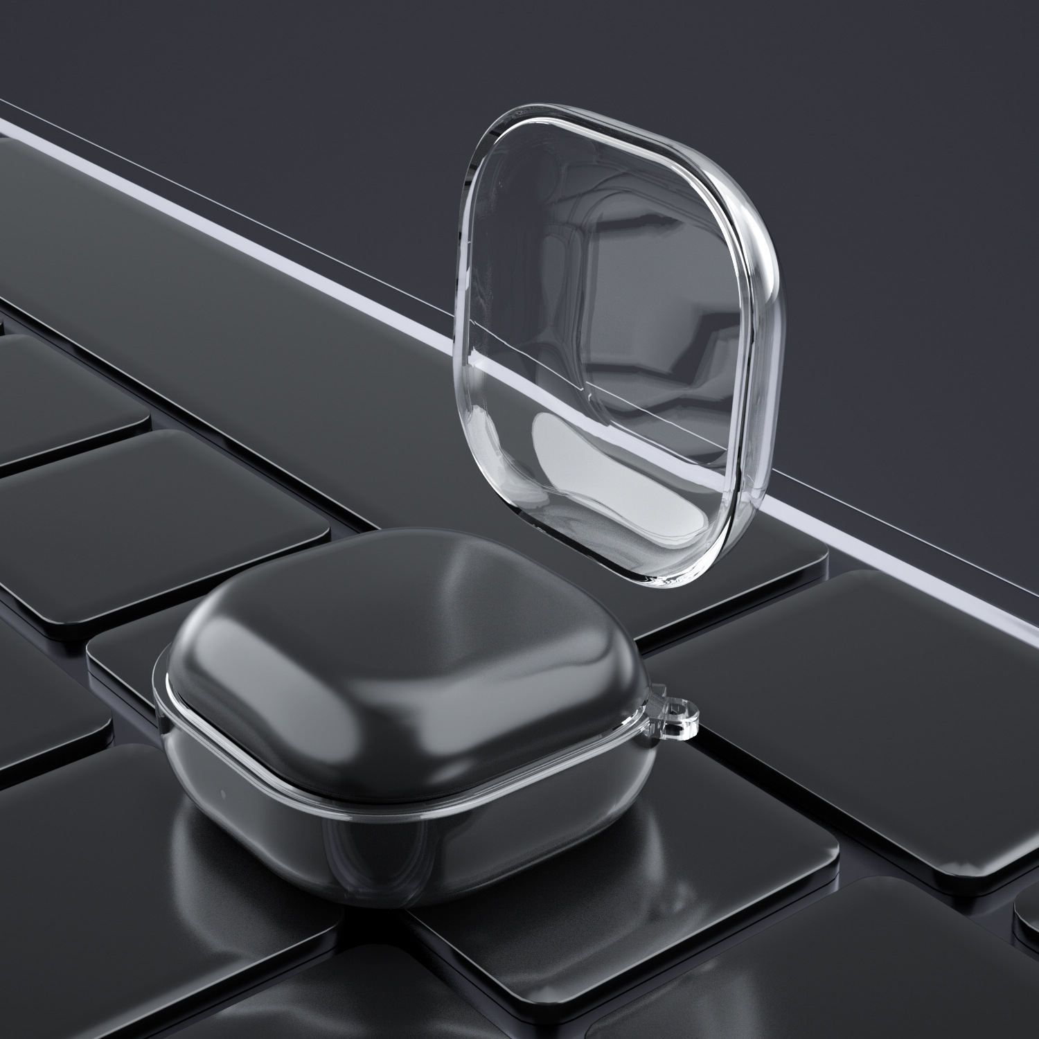 La funda protectora para Samsung Galaxy buds3 pro es adecuada para fundas para auriculares Buds3 FE/Buds2/live de alta transparencia.