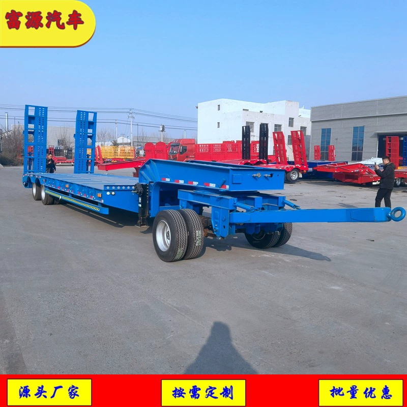 Грузоподъемность 50 тонн 12m трактор полуприцеп низкорамный прицеп погрузчик экскаватор прицеп низкая поверхность загрузки