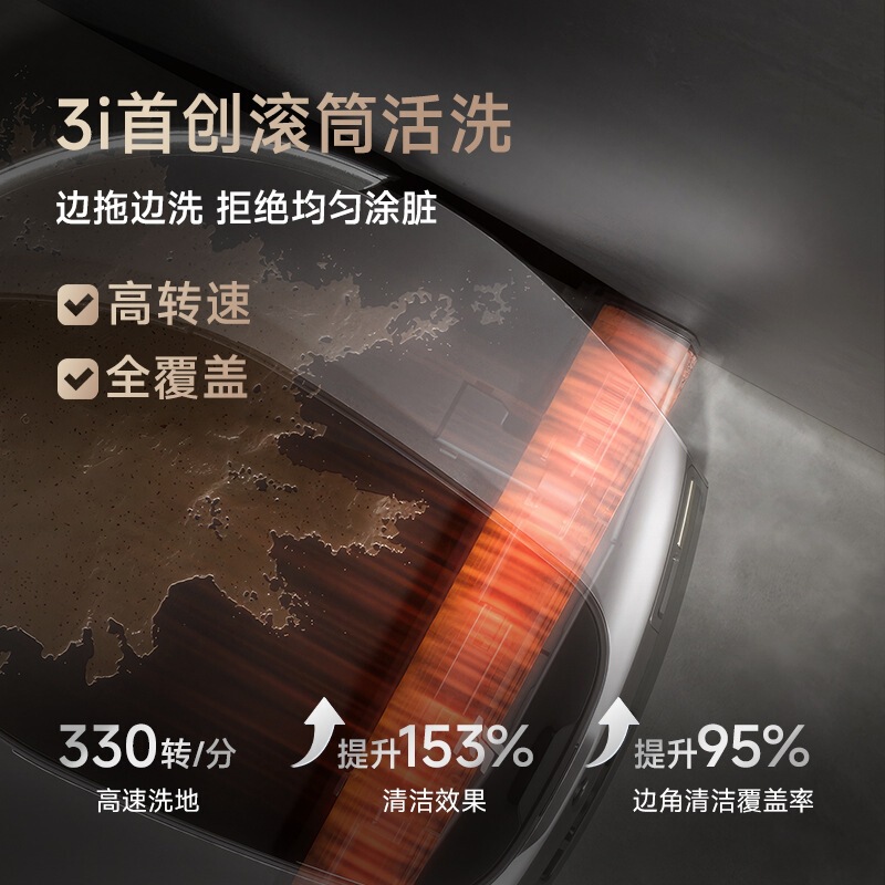 【速報新製品】3i 掃除ロボット F1Pro スチームローラー 活水洗浄機 スマート|undefined
