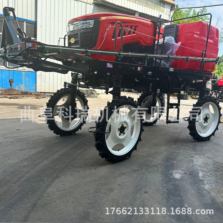 农用施肥打药一体机 科瑞生产高架式四轮打药机 自走式喷杆喷雾机