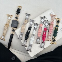 クロコダイル丸ワニ柄本革ストラップ対応アップルウォッチiwatch10代987654Ultra/SE