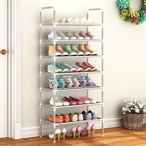 Factory store simple shoe rack with five layers, six layers and seven layers, free combination shoe cabinet, fashionable multi-layer ultra-low price without dust cover