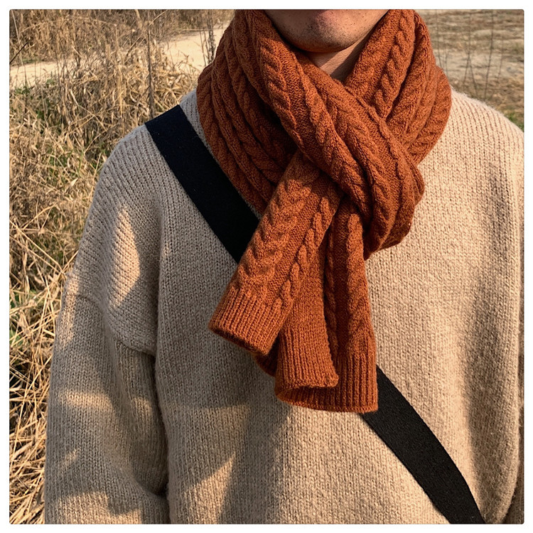 Men's Basic Simple Style Solid Color Acrylic Scarf display picture 2