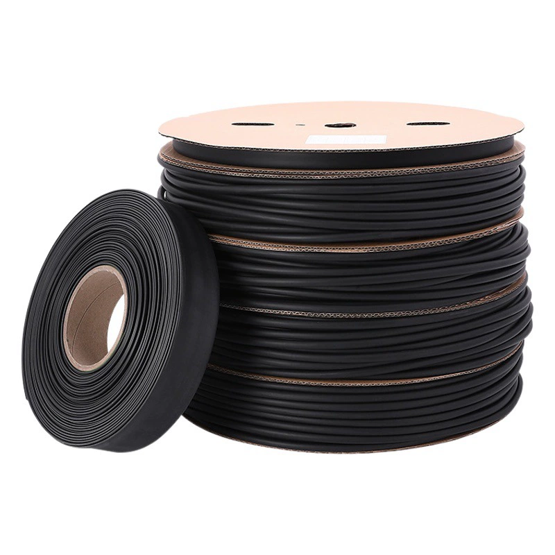 Термоусадочная трубка с двойными стенками и клеевым слоем, черная, утолщенная, тройного сужения, с клеем, водонепроницаемая, для защиты проводов