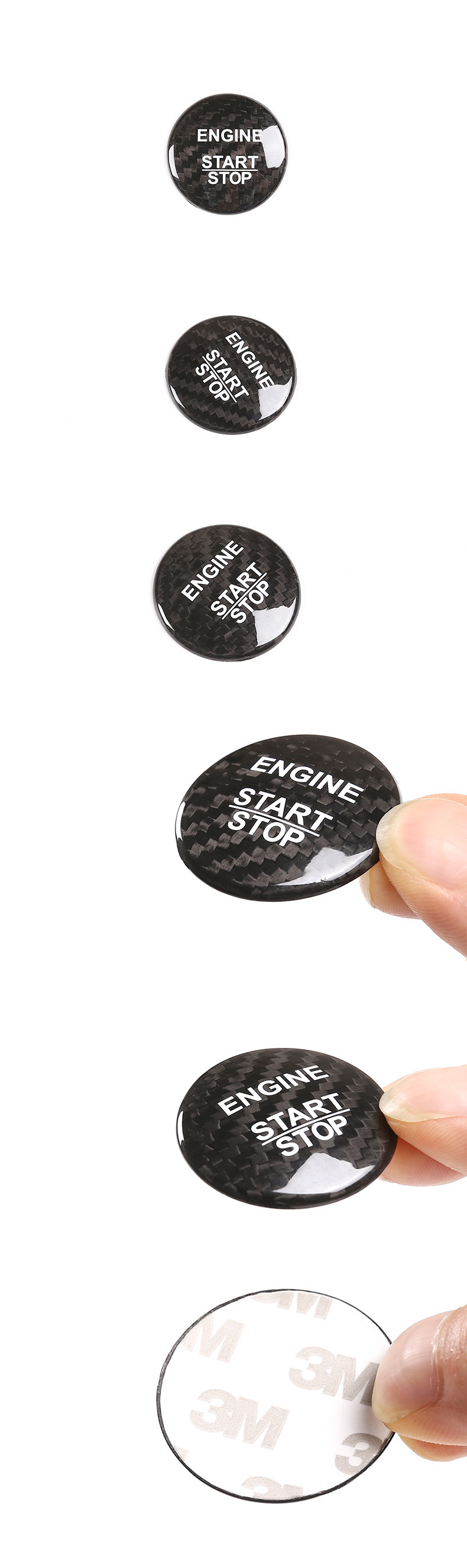 Specially Used for Bmw 2 Series 3 Series 5 Series 7 Series X2X3X5X6 One-Click Start Decorative Sticker Button Key Car Decoration Supplies