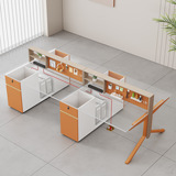 Стол для персонала, простой современный офисный стол и комбинация стульев, 4, четыре, 6 человек, стол для персонала, офисная мебель