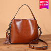 Fashionable leather one-shoulder bag, shoulder bag, genuine leather, city style