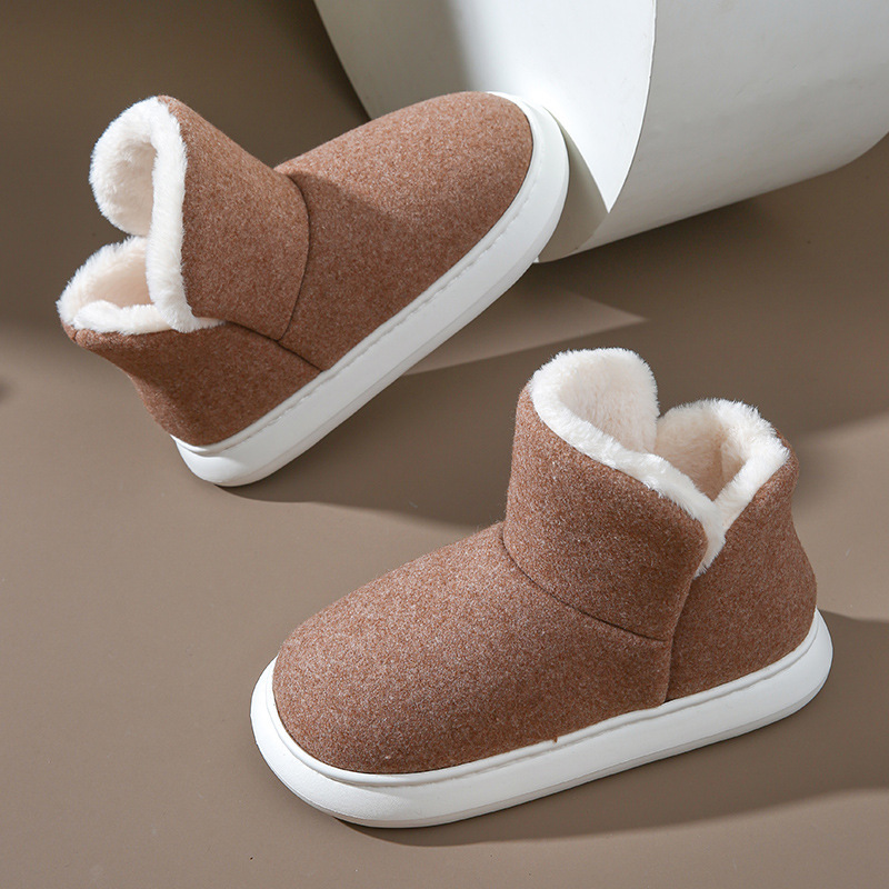 Zapatos de algodón para mujer en invierno hogar cálido suela gruesa antideslizante oficina calentador de pies artefacto botas de algodón para parejas hogar botas de algodón para hombres invierno