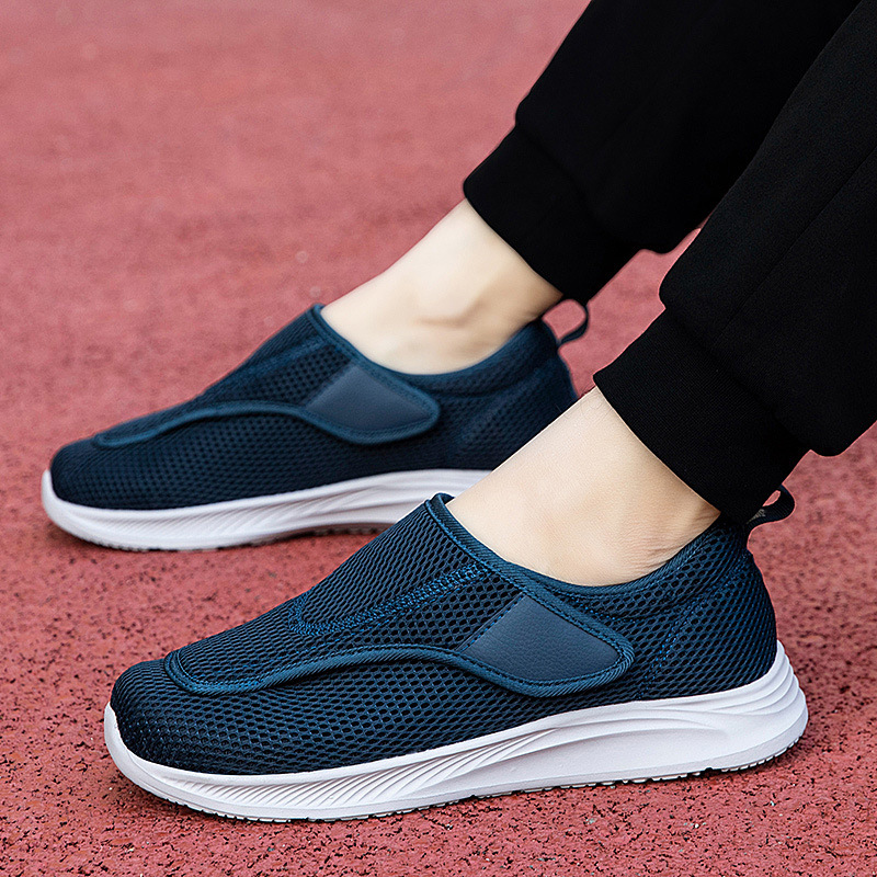 Zapatos de verano ultraligeros zapatos de papá y mamá zapatos para hombres ensanchados zapatos de pies hinchados zapatos casuales especiales para ancianos