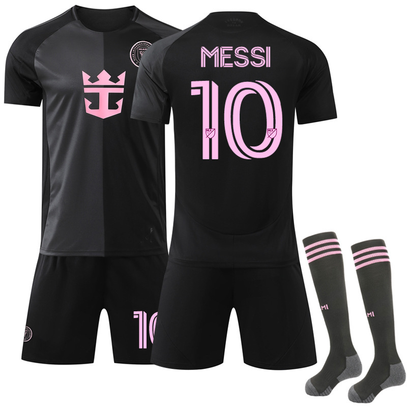 2526 New Miami Away Black No.10 Messi Football Jersey suit 9 Suarez Sports Jersey 2526 New Miami Away Black No.10 Messi Football Jersey suit 9 Suarez Sports Jersey