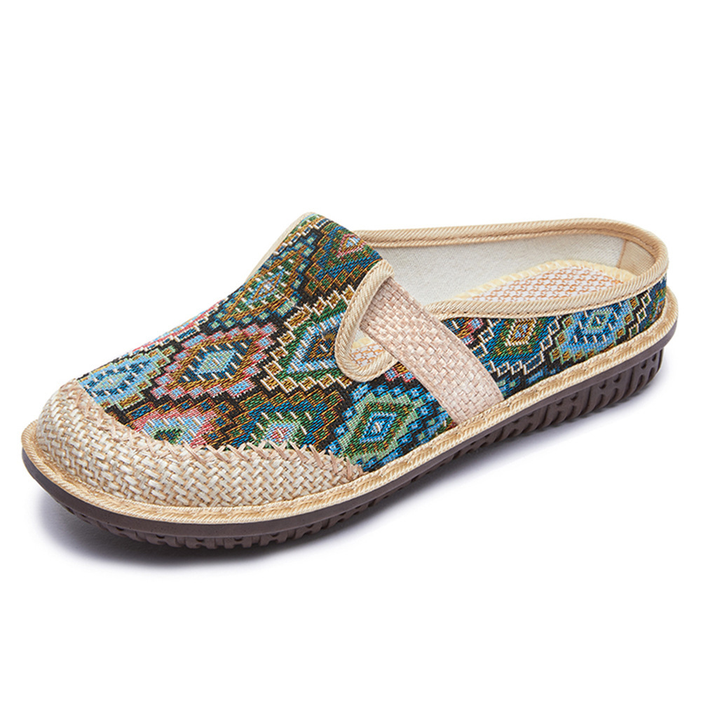 Zapatos de tela viejos de Beijing, zapatos bordados étnicos transfronterizos de verano para mujer, zapatos de madre, zapatos de mujer, suela suave, pies no cansados image 6