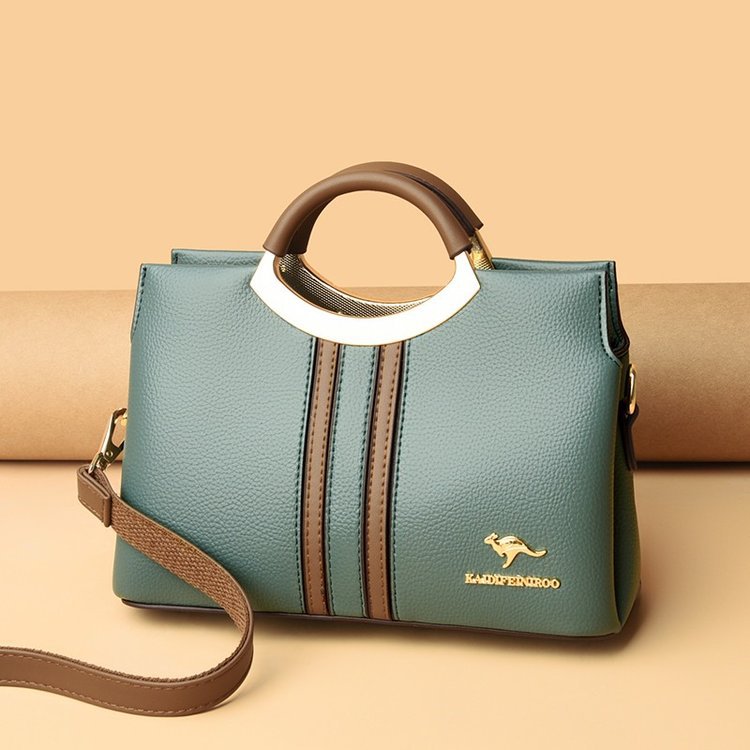 Bolsos de mujer europeos y americanos de moda, bolsos de mano sencillos y elegantes con asa rígida, gran capacidad, bolsos de hombro y bandolera multicapa con diseño de cadena.