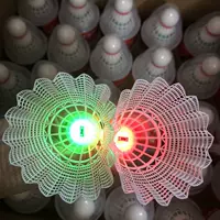 Двухслойный светящийся нейлоновый мяч Durable Night Ball Head светящийся светодиодный бадминтон с подсветкой
