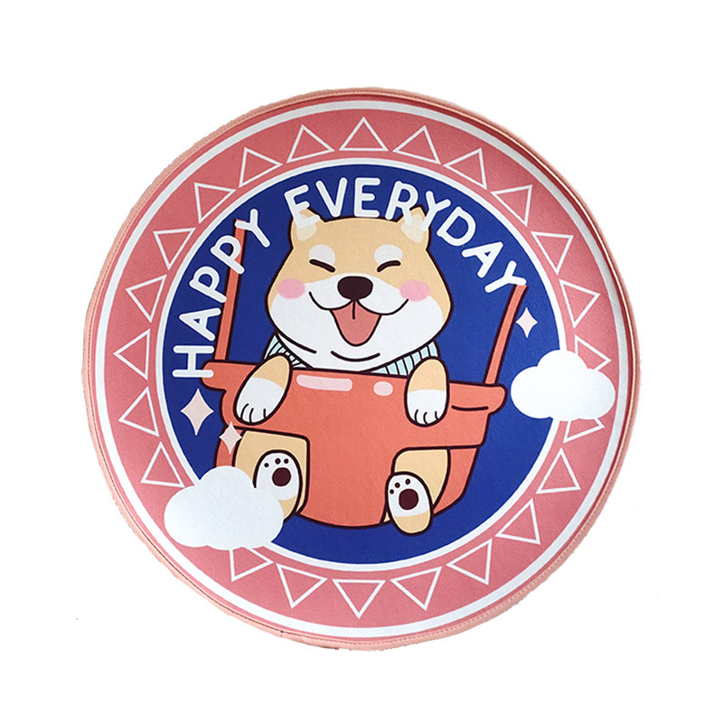 핑크 행복한 개