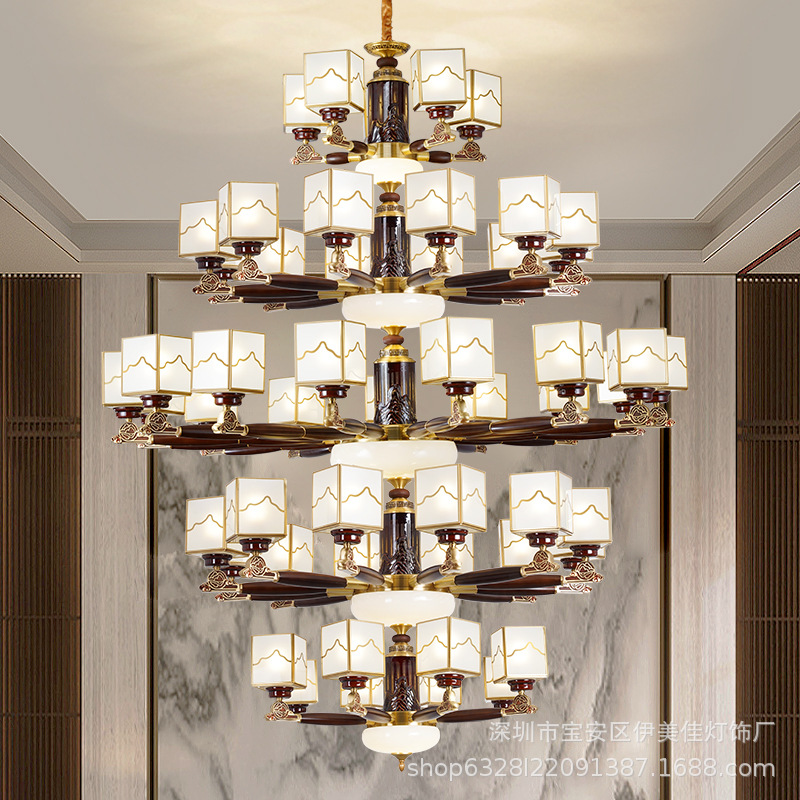 Copper ceiling lamp for living room