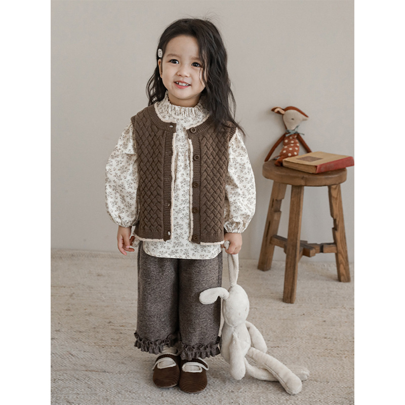 Qiududo lindo niñas camisa de muñeca floral 204 primavera y otoño nuevos niños camisa casual bebé estilo occidental camisa de manga larga