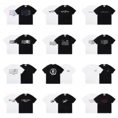 Margiela Trendy Brand Mm6 Calendar Alphanumeric Print Men's and Women's Loose Short-Sleeved T-Shirt Summer Wear Pure Cotton Casual and Versatile