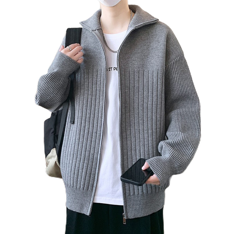 Explosiones transfronterizas de tamaño grande europeo cardigan suéter de punto chaqueta de chaqueta caliente de fábrica de negocios al por mayor
