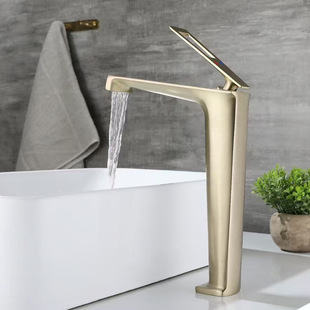 Yiyu Light Luxury Gun Grey Table Basin Washbasin Bathroom Brass Hot and Cold Black Gold Basin Faucet