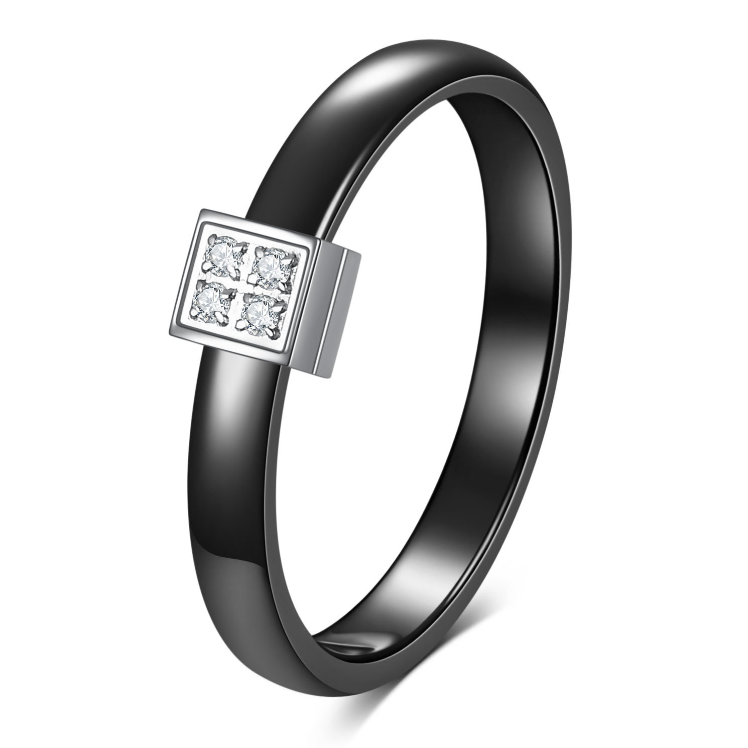 10, 6, 7 Ring Size Simple Style Geometric Ceramics Plating Women's Rings