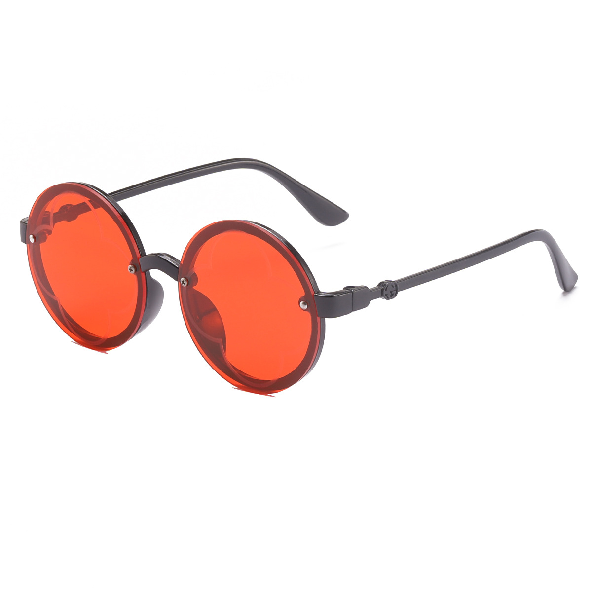 2021 gafas de juego de estilo coreano mismo estilo gafas de sol para niños personalidad de la moda transfronteriza gafas de marco redondo gafas de sol de trébol