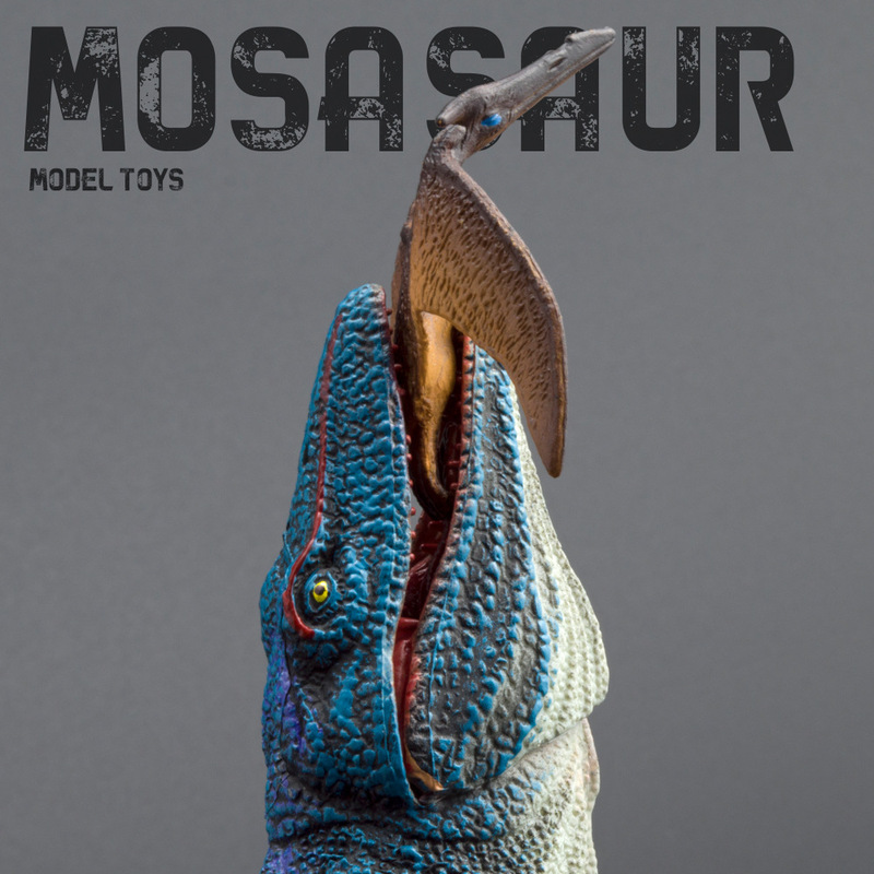 Cross-Border Large Solid Hard Plastic Dinosaur Toy Realistic Mosasaurus Tyrannosaurus Spinosaurus Model Jurassic Figure Gift