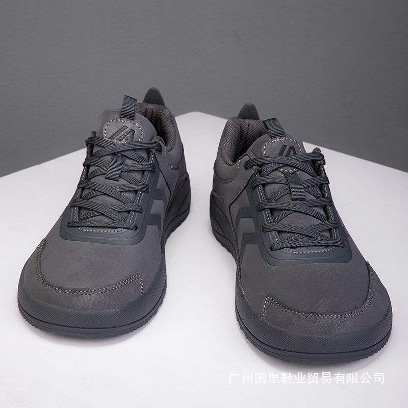 Men's Wide-Toe Wide-Foot Shoes for Autumn and Winter, Leather Surface, Large Size, Extra Wide and Thick Sneakers, Waterproof and Wear-Resistant, Wide-Last Casual Shoes for Large Feet