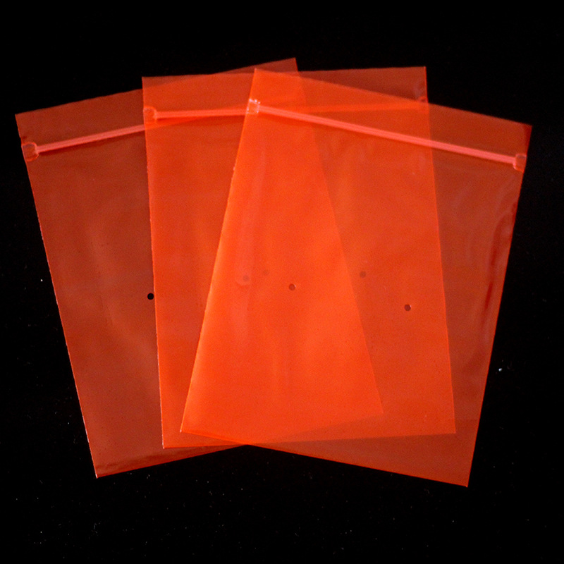 红色PE贴骨防静电带透气孔自封袋 电子元器件包装袋可印制 定颜色