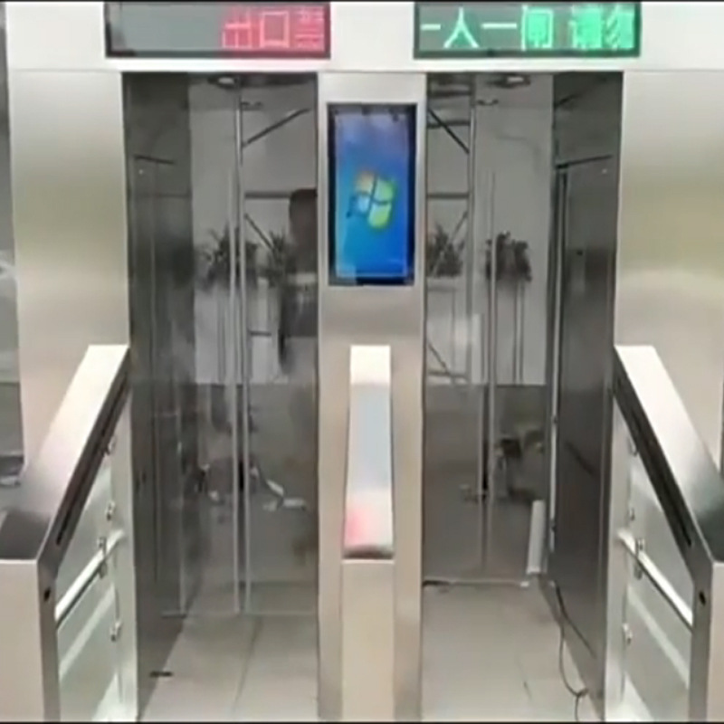 小区防尾随全高平移闸智能门禁闸机人脸识别AB门互锁速通门安装