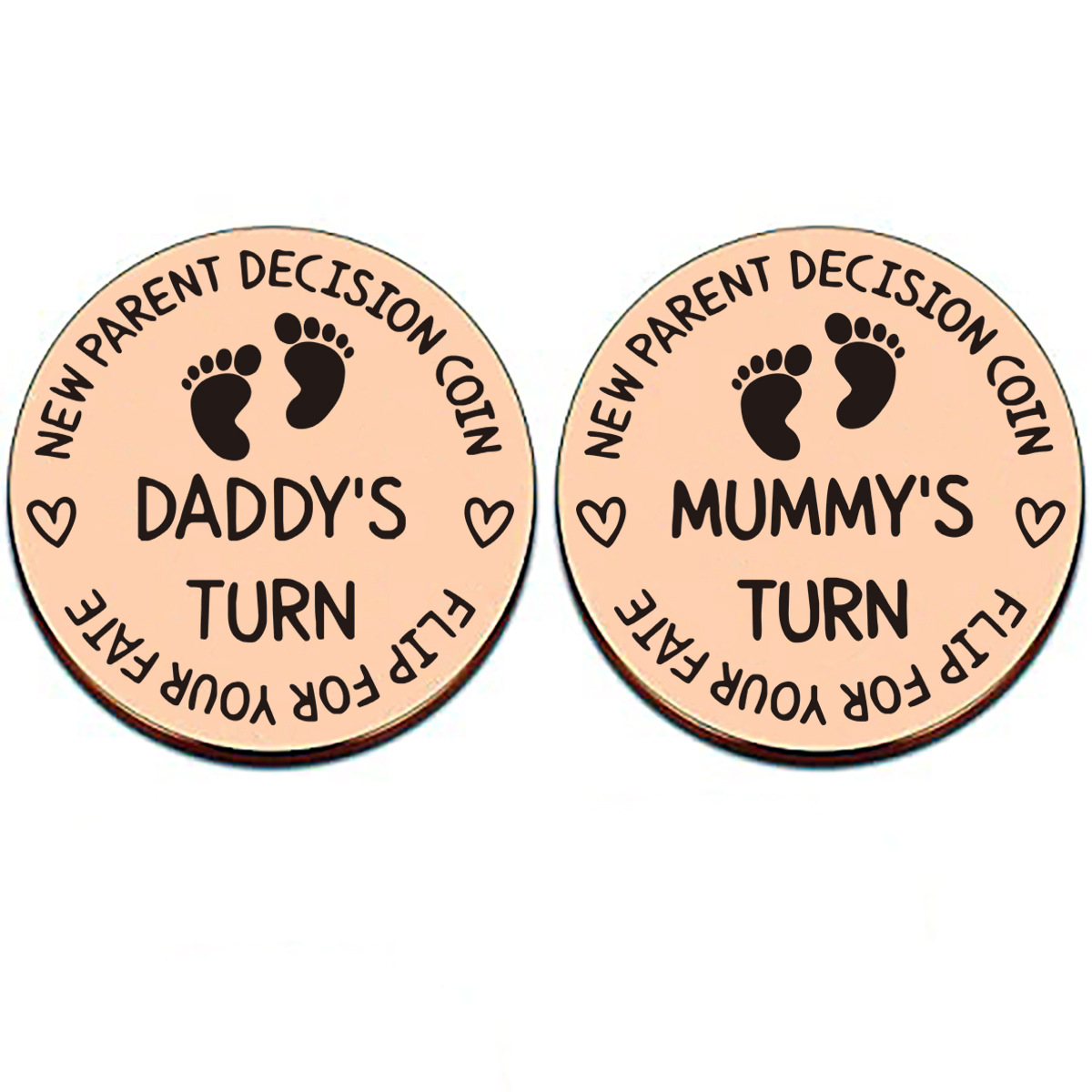 La mamá y el papá deciden moneda conmemorativa Navidad Regalo de Cumpleaños Amazon nuevo bebé padre decisión moneda