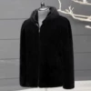 With hood, black