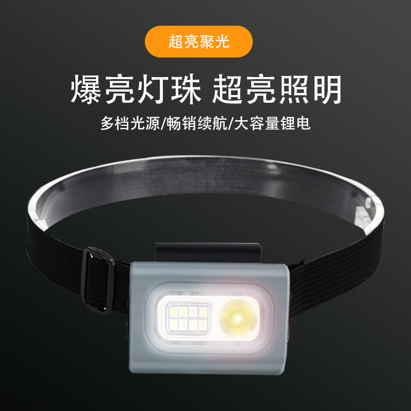 Luz de clip de ropa LED transfronteriza mini faro Luz de succión magnética impermeable luz de advertencia al aire libre faro rojo y azul intermitente Luz de marcha