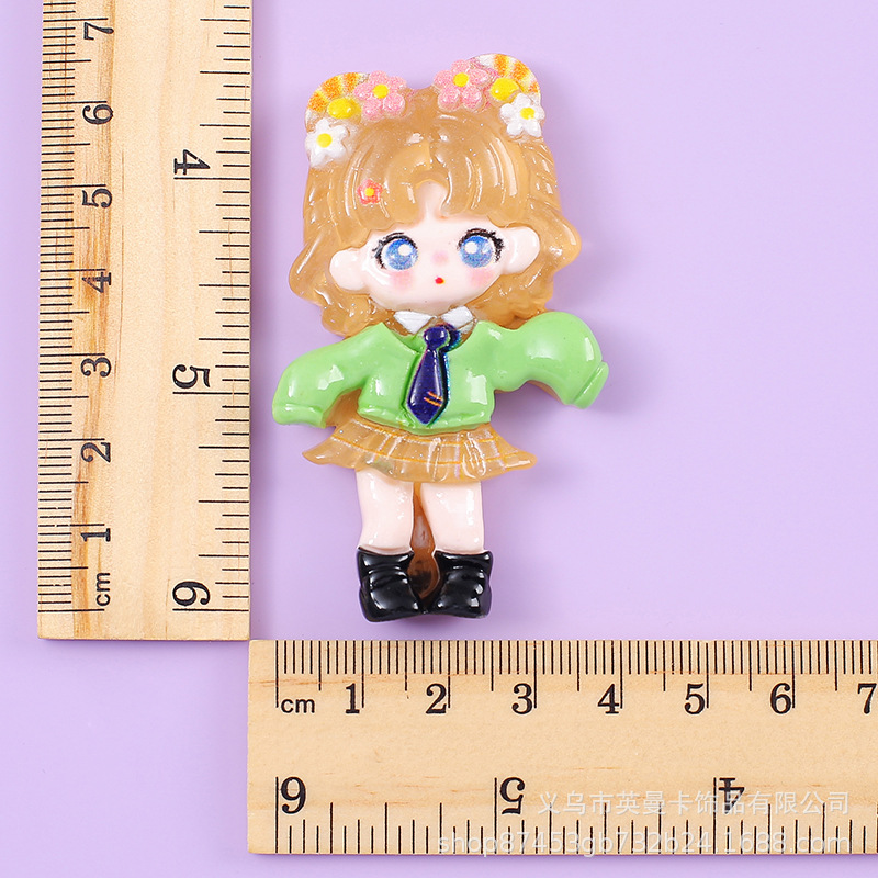 다카 빛나는 크로스 드레싱 소녀 수지 액세서리 DIY 크림 접착제 휴대 전화 케이스 신발 버클 머리핀 냉장고 자석 패치