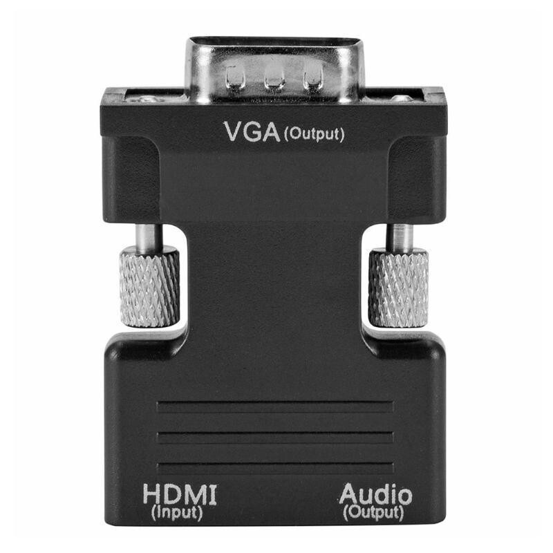 HDMI メス - VGA オス アダプター コンバーター (オーディオ プロジェクター付き) 高解像度コンピューター ディスプレイ セットトップ ボックス HDMI|undefined