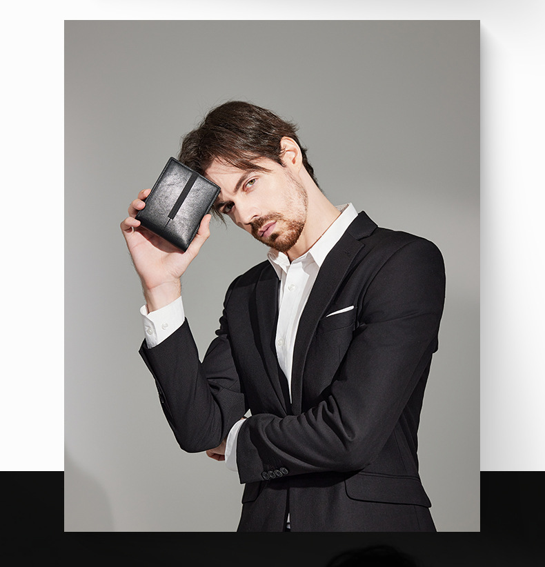 Fashionable Men's Wallet, New Arrival, Classic Short Wallet With Multiple Card Slots, Multi-function Popular Wallet_voghion.com