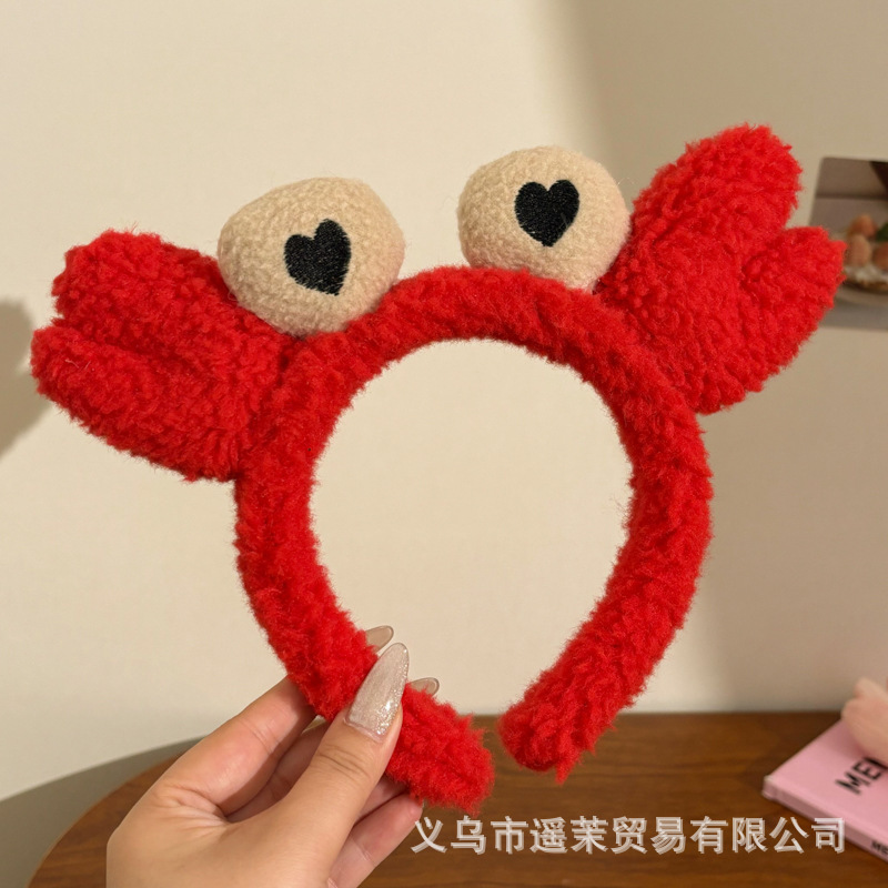 曲奇饼干洗脸发箍女2025新款毛绒压发头箍可爱发卡子防滑发捆头饰|undefined