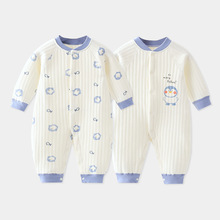 新生儿连体衣秋冬款保暖内衣0-6月宝宝打底衣婴幼儿外出服婴儿服
