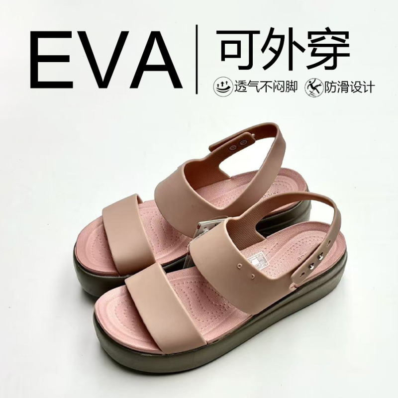Brooklyn Clogs for Women, Thick-Soled Height-Increasing Fashion Buckle Sandals, Comfortable Platform Slippers with a Soft Feel