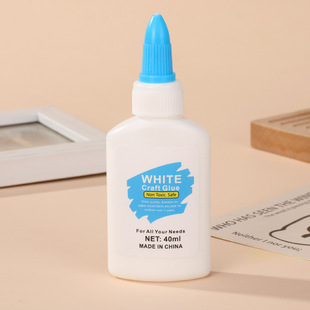 White Latex 40ml Kidsren's Student Woodworking Model DIY Floral Pottery Paper-Cut Sticky Flower Liquid Glue Stationery Wholesale