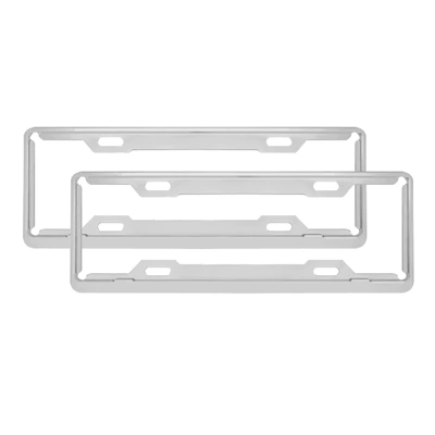 Other Automotive Exterior Supplies carbon fiber license plate frame car - 10-thickness-large-hole-silver-blue-brand