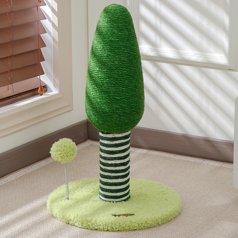 Árbol para Gatos Grande Transfronterizo Hecho de Sisal, Soporte para Gatos que Ahorra Espacio, Modelo de Exportación, Árbol para Gatos Integrado con Cama para Gatos, Suministros Populares para Mascotas.