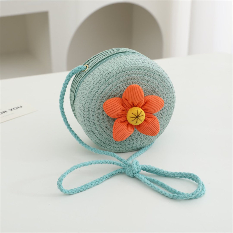 과일 녹색 꽃 둥근 가방 직경 12cm