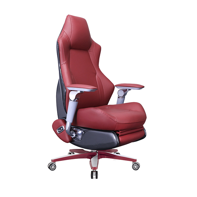 Silla de deportes electrónicos inteligente Silla de computadora reclinable de cuero Silla de jefe sedentaria cómoda Silla de oficina eléctrica con reposabrazos biónico 6D