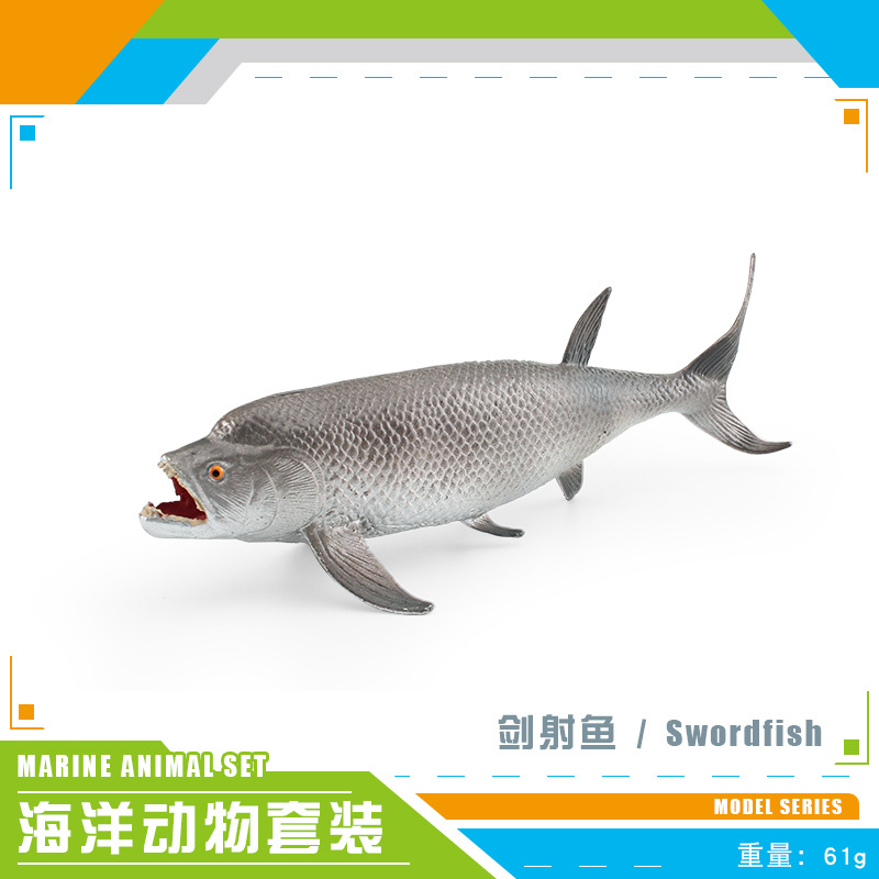 Simulación transfronteriza Marina modelo animal submarino biológico pulpo espada tiro peces cangrejo ermitaño escritorio decoración adornos estáticos